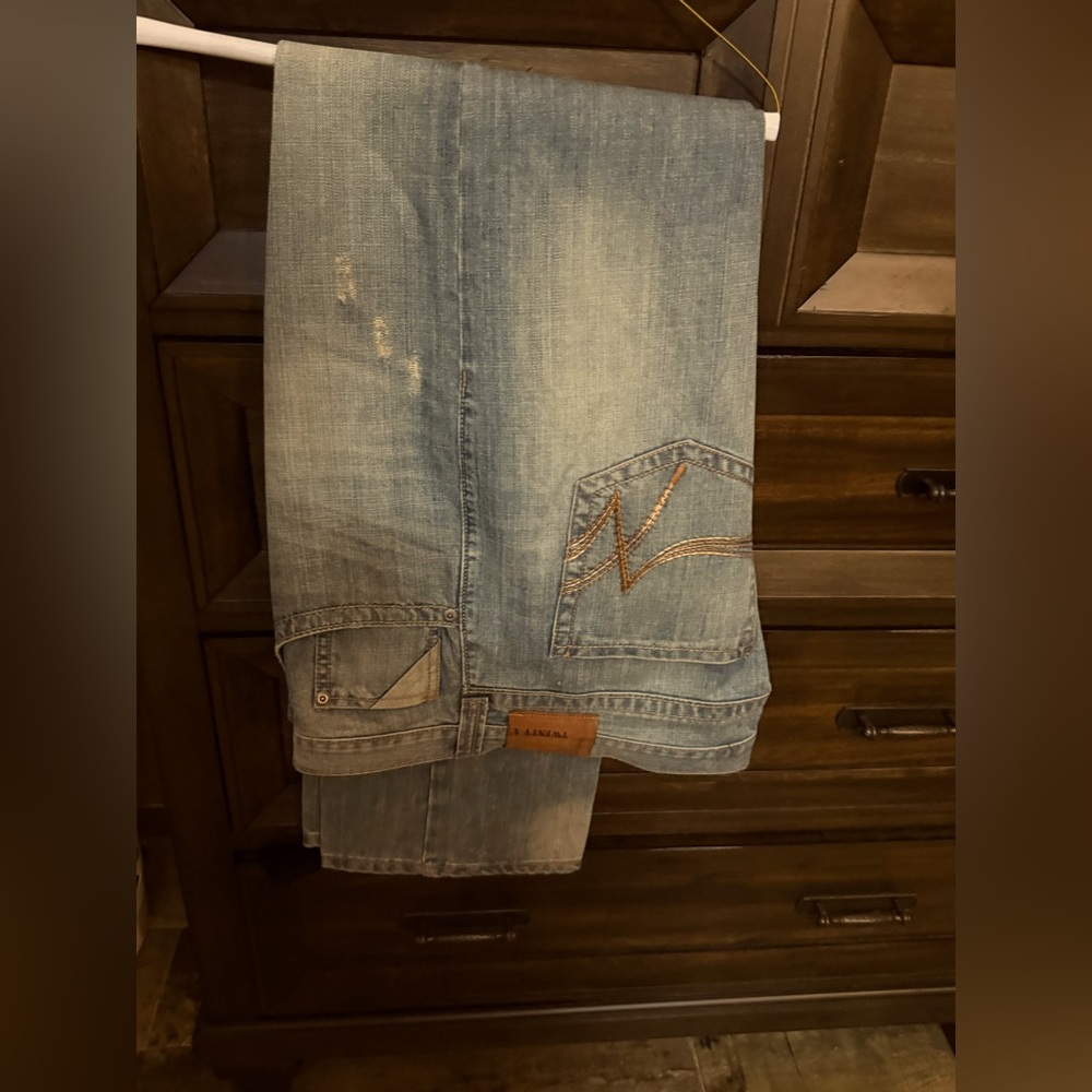 Twenty X Blue Relaxed Jeans Distressed Vintage Look